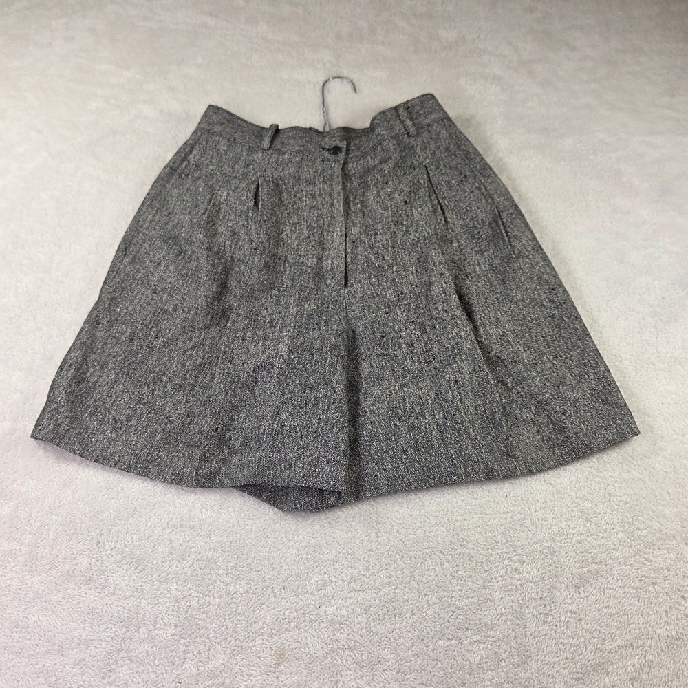 High-Waist Gray Tweed Women’s Shorts